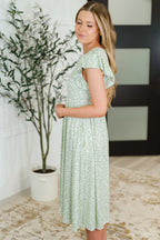 Twirl Me Softly Flutter Sleeve Dress