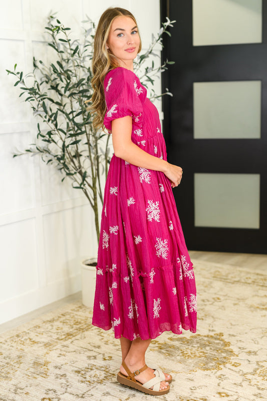 Twirl in Bloom Square Neck Dress