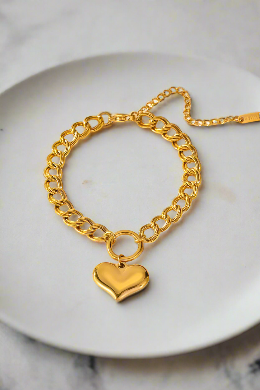 Josephine Gold Heart Bracelet