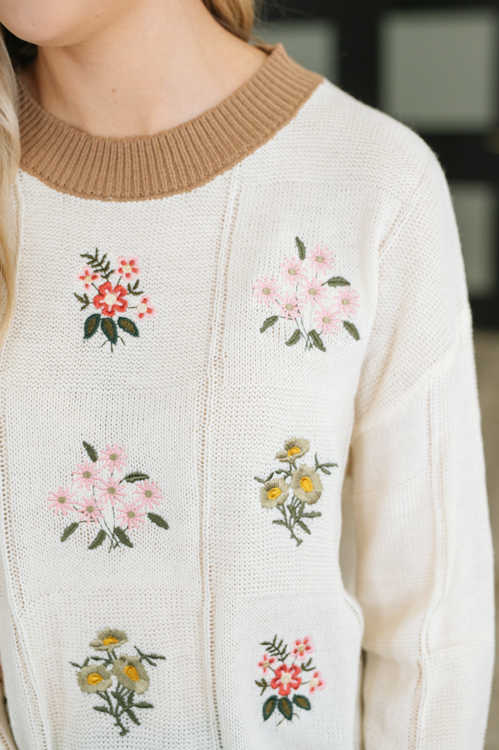 Sally Floral Block Sweater