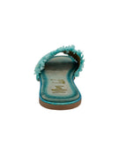 Juana Woven Sandals in Aqua Blue